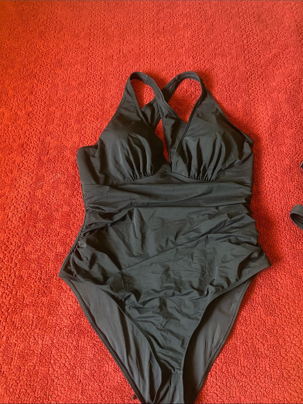 Black One-Piece V-Neck Women’s Swimsuit